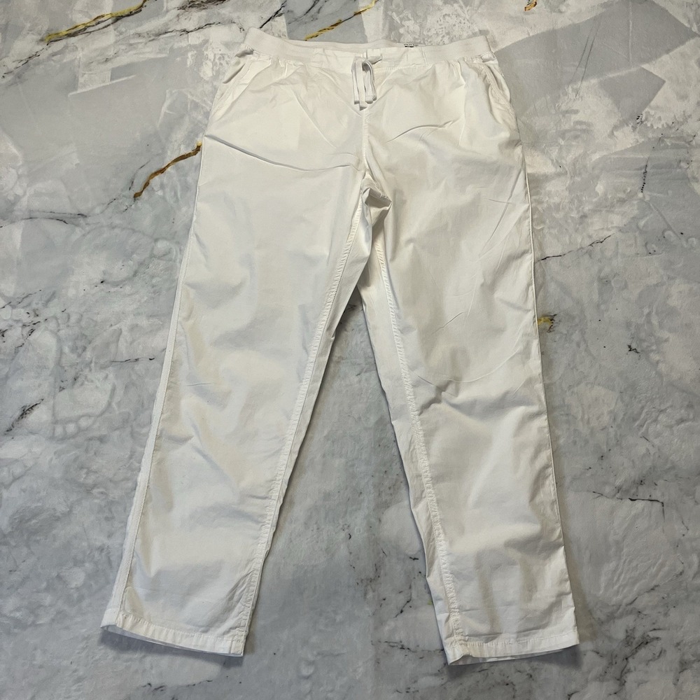 Style Co Utility Pants Womens Size 14 Bright White‎ Straight Mid Rise Comfort